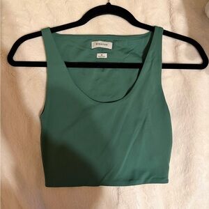 Aritzia Babaton Green Crop Top